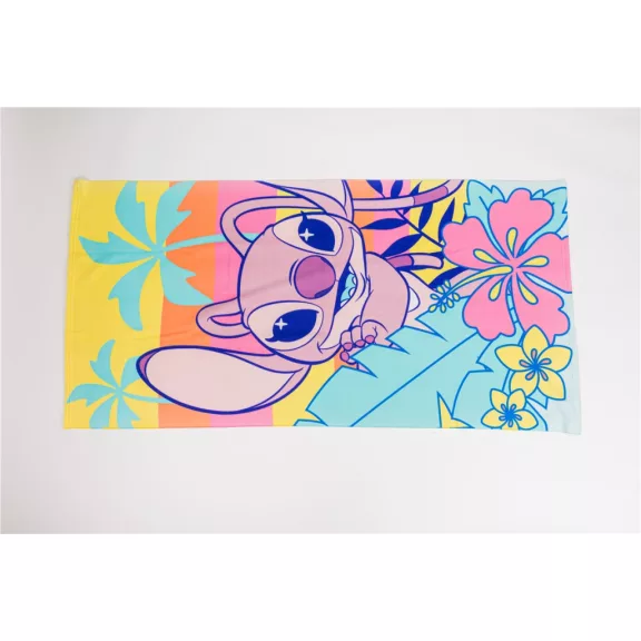 Disney Lilo és Stitch, A csillagkutya Floral Escape fürdőlepedő, strand törölköző 70x140cm (Fast Dry)