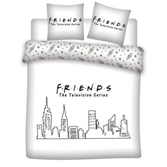   Jóbarátok White dupla, kétszemélyes ágyneműhuzat 240×220cm, 63x63 cm Microfibre