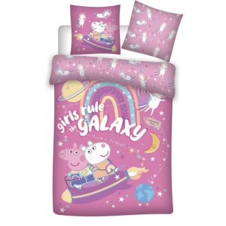   Peppa malac Galaxy ágyneműhuzat 140×200cm, 63×63 cm microfibre