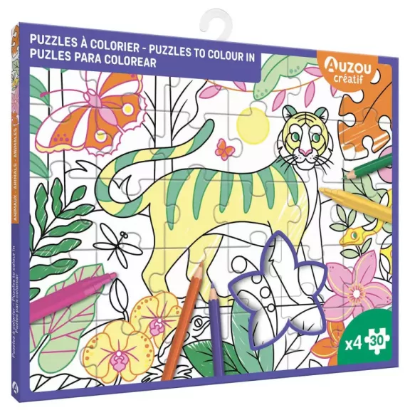 Kiszínezős puzzle 4 képpel Auzou Kiszínezős puzzle 4 képpel Auzou