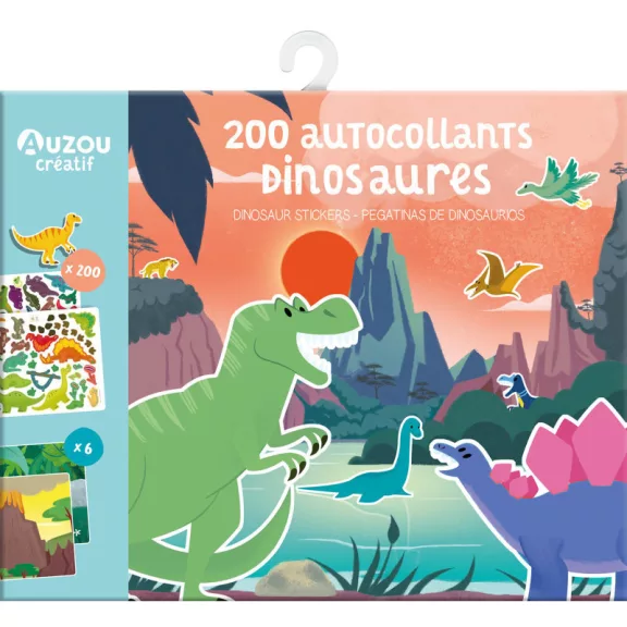 Újrahasználható matricázó készlet, Dinoszauruszok Auzou Újrahasználható matricázó készlet, Dinoszauruszok Auzou