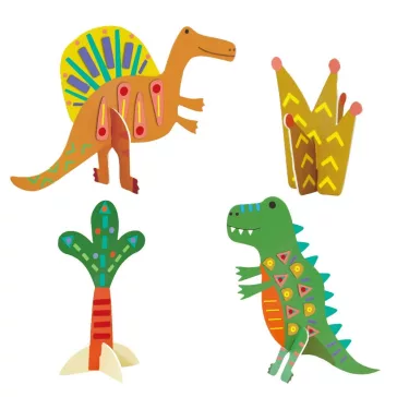   Matricázó és 3D modell készítő készlet, Dinoszauruszok Avenir
