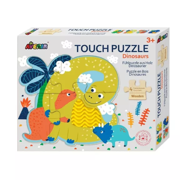 Készségfejlesztő tapintós puzzle, Dinók Avenir Készségfejlesztő tapintós puzzle, Dinók Avenir