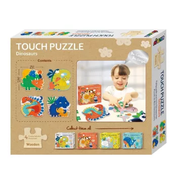 Készségfejlesztő tapintós puzzle, Dinók Avenir