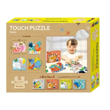 Készségfejlesztő tapintós puzzle, Háziállatok Avenir