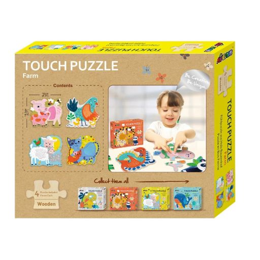 Készségfejlesztő tapintós puzzle, Háziállatok Avenir