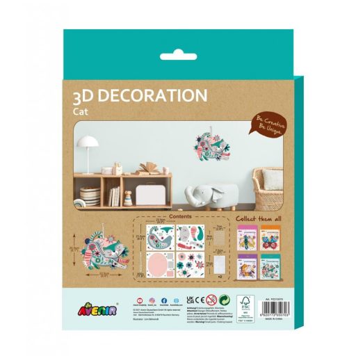 3D dekorációs puzzle, Cica Avenir