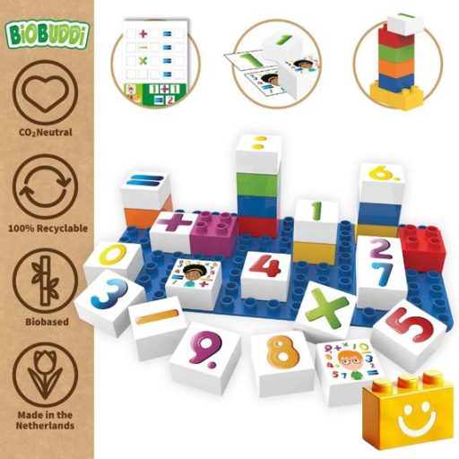 BiOBUDDi BB-0002 | bio építőjáték alaplappal | Tanulás – számok - 100% kompatibilis minden más kedvelt márkával