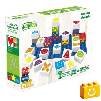  BiOBUDDi BB-0004 | bio építőjáték alaplappal | Tanulás - alakzatok - 100% kompatibilis minden más kedvelt márkával