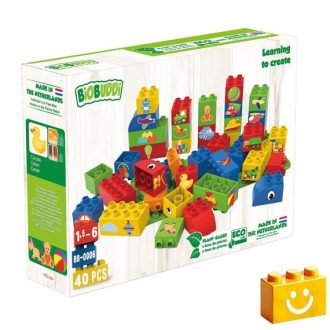   BiOBUDDi BB-0006 | bio építőjáték alaplappal | Tanulás - Alkotni jó (fiúknak) - 100% kompatibilis minden más kedvelt márkával