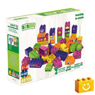   BiOBUDDi BB-0007 | bio építőjáték alaplappal | Tanulás - Alkotni jó (lányoknak) - 100% kompatibilis minden más kedvelt márkával