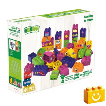   BiOBUDDi BB-0007 | bio építőjáték alaplappal | Tanulás - Alkotni jó (lányoknak) - 100% kompatibilis minden más kedvelt márkával