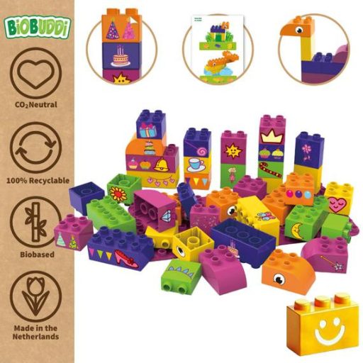 BiOBUDDi BB-0007 | bio építőjáték alaplappal | Tanulás - Alkotni jó (lányoknak) - 100% kompatibilis minden más kedvelt márkával