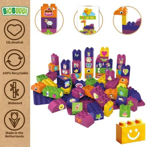 BiOBUDDi BB-0009 | bio építőjáték két alaplappal | Tanulás - Alkotni jó II. (lányoknak) - 100% kompatibilis minden más kedvelt márkával