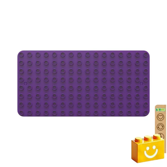 BiOBUDDi BB-0017 | építőjáték alaplap nagy méretű kockákhoz - 100% kompatibilis minden más kedvelt márka nagy méretű kockáival | 8x16 bütyök lila BiOBUDDi BB-0017 | építőjáték alaplap nagy méretű kockákhoz - 100% kompatibilis minden más kedvelt márka nagy méretű kockáival | 8x16 bütyök lila