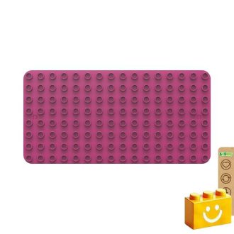   BiOBUDDi BB-0017 | építőjáték alaplap nagy méretű kockákhoz - 100% kompatibilis minden más kedvelt márka nagy méretű kockáival | 8x16 bütyök fukszia