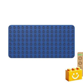   BiOBUDDi BB-0017 | építőjáték alaplap nagy méretű kockákhoz - 100% kompatibilis minden más kedvelt márka nagy méretű kockáival | 8x16 bütyök sötétkék