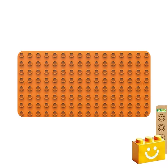 BiOBUDDi BB-0017 | építőjáték alaplap nagy méretű kockákhoz - 100% kompatibilis minden más kedvelt márka nagy méretű kockáival | 8x16 bütyök narancssárga BiOBUDDi BB-0017 | építőjáték alaplap nagy méretű kockákhoz - 100% kompatibilis minden más kedvelt márka nagy méretű kockáival | 8x16 bütyök narancssárga