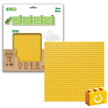   BiOBUDDi BB-0095 | építőjáték alaplap - 100% kompatibilis minden más kedvelt márkával | 32x32 bütyök sárga