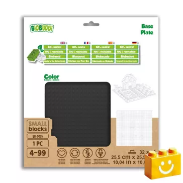   BiOBUDDi BB-0095 | építőjáték alaplap - 100% kompatibilis minden más kedvelt márkával | 32x32 bütyök fekete