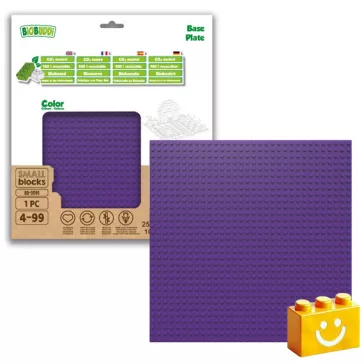   BiOBUDDi BB-0095 | építőjáték alaplap - 100% kompatibilis minden más kedvelt márkával | 32x32 bütyök lila