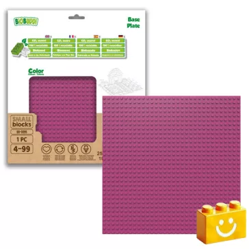   BiOBUDDi BB-0095 | építőjáték alaplap - 100% kompatibilis minden más kedvelt márkával | 32x32 bütyök fukszia