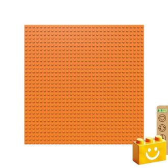   BiOBUDDi BB-0095 | építőjáték alaplap - 100% kompatibilis minden más kedvelt márkával | 32x32 bütyök narancssárga