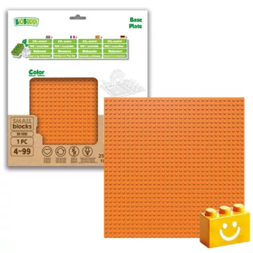   BiOBUDDi BB-0095 | építőjáték alaplap - 100% kompatibilis minden más kedvelt márkával | 32x32 bütyök narancssárga