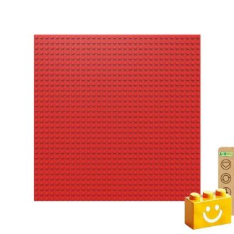   BiOBUDDi BB-0095 | építőjáték alaplap - 100% kompatibilis minden más kedvelt márkával | 32x32 bütyök vörös