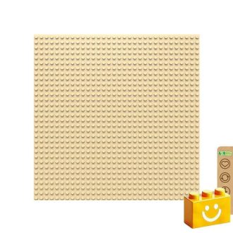   BiOBUDDi BB-0095 | építőjáték alaplap - 100% kompatibilis minden más kedvelt márkával | 32x32 bütyök bézs