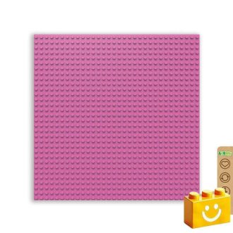   BiOBUDDi BB-0095 | építőjáték alaplap - 100% kompatibilis minden más kedvelt márkával | 32x32 bütyök sötét rózsaszín