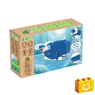   BiOBUDDi BB-0101 | bio építőjáték | Sarkvidék - 2 az 1-ben bálna vagy fóka - 100% kompatibilis minden más kedvelt márkával