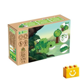   BiOBUDDi BB-0104 | bio építőjáték | Mocsár - 2 az 1-ben teknős vagy csiga - 100% kompatibilis minden más kedvelt márkával