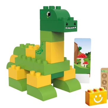   BiOBUDDi BB-0185 | bio építőjáték | Brontosaurus - 100% kompatibilis minden más kedvelt márkával