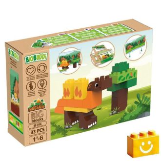   BiOBUDDi BB-0186 | bio építőjáték | Stegosaurus - 100% kompatibilis minden más kedvelt márkával