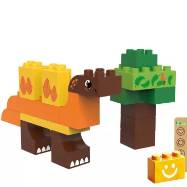   BiOBUDDi BB-0186 | bio építőjáték | Stegosaurus - 100% kompatibilis minden más kedvelt márkával