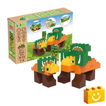   BiOBUDDi BB-0188 | bio építőjáték | Triceratops - 100% kompatibilis minden más kedvelt márkával