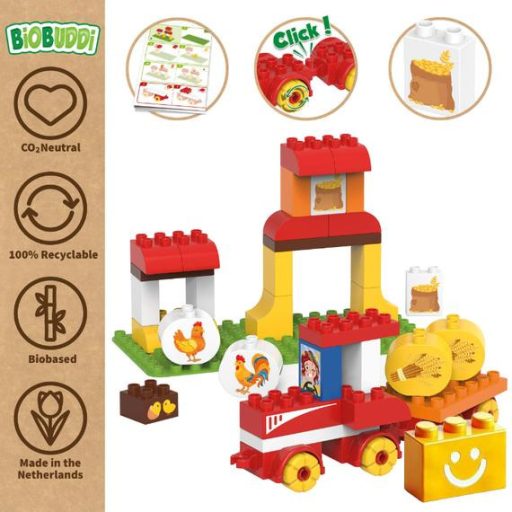 BiOBUDDi BB-0243 | bio építőjáték | Gabonafarm - 100% kompatibilis minden más kedvelt márkával