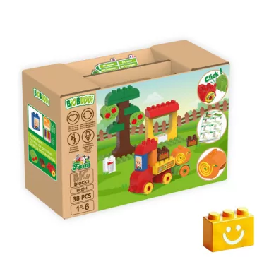   BiOBUDDi BB-0244 | bio építőjáték | Almafarm - 100% kompatibilis minden más kedvelt márkával