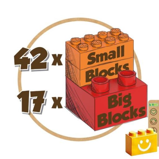 BiOBUDDi BB-0252 | bio építőjáték | Teknős és rák - 100% kompatibilis minden más kedvelt márkával