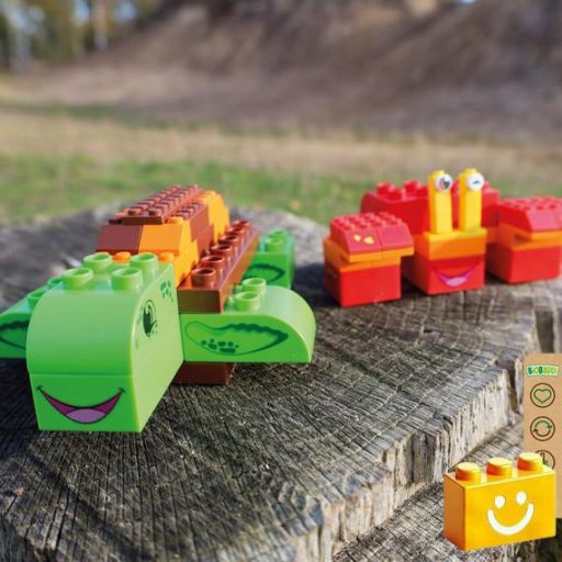 BiOBUDDi BB-0252 | bio építőjáték | Teknős és rák - 100% kompatibilis minden más kedvelt márkával