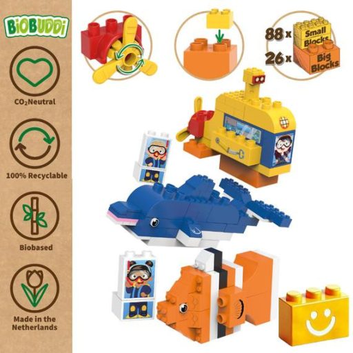 BiOBUDDi BB-0253 | bio építőjáték | Víz alatti kaland - 100% kompatibilis minden más kedvelt márkával