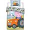 Peppa malac George's Tractor gyerek, ovis ágyneműhuzat 100×135cm, 40×60 cm