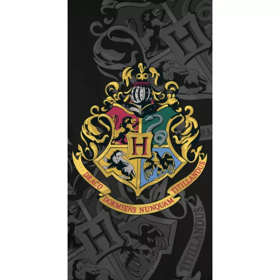 Harry Potter Black fürdőlepedő, strand törölköző 70x140cm Harry Potter Black fürdőlepedő, strand törölköző 70x140cm