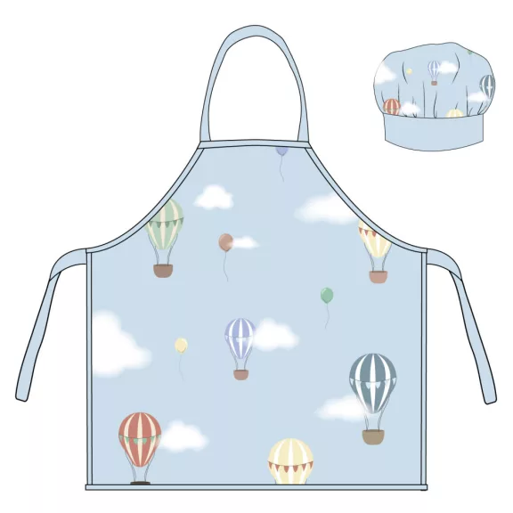 Hőlégballon Blue gyerek kötény 2 darabos szett Hőlégballon Blue gyerek kötény 2 darabos szett