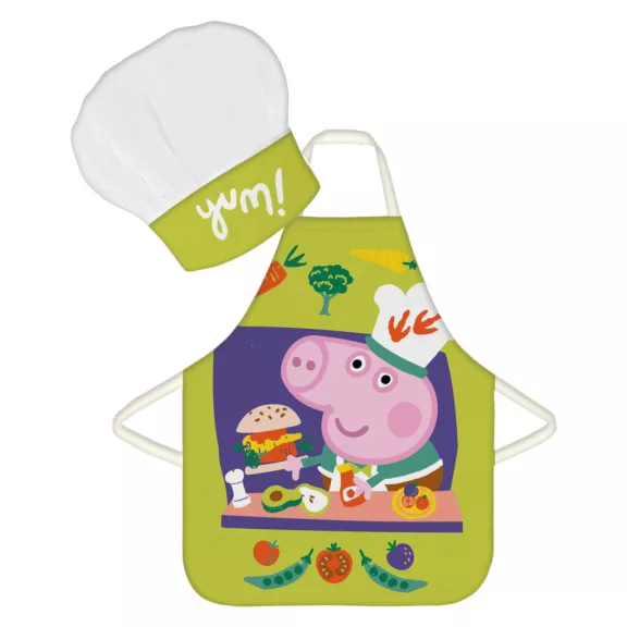 Peppa malac Yum gyerek kötény 2 darabos szett Peppa malac Yum gyerek kötény 2 darabos szett