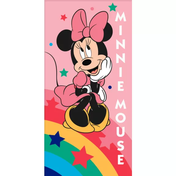 Disney Minnie Rainbow Star fürdőlepedő, strand törölköző 70x140 cm Disney Minnie Rainbow Star fürdőlepedő, strand törölköző 70x140 cm