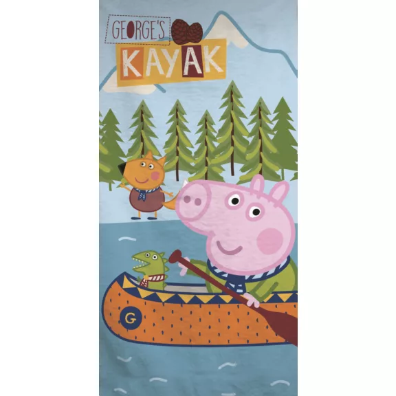 Peppa malac Kayak fürdőlepedő, strand törölköző 70x140cm Peppa malac Kayak fürdőlepedő, strand törölköző 70x140cm