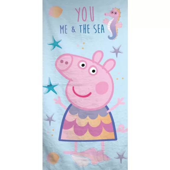 Peppa malac & the Sea fürdőlepedő, strand törölköző 70x140cm Peppa malac & the Sea fürdőlepedő, strand törölköző 70x140cm