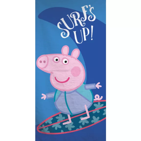 Peppa malac Surf fürdőlepedő, strand törölköző 70x140cm Peppa malac Surf fürdőlepedő, strand törölköző 70x140cm